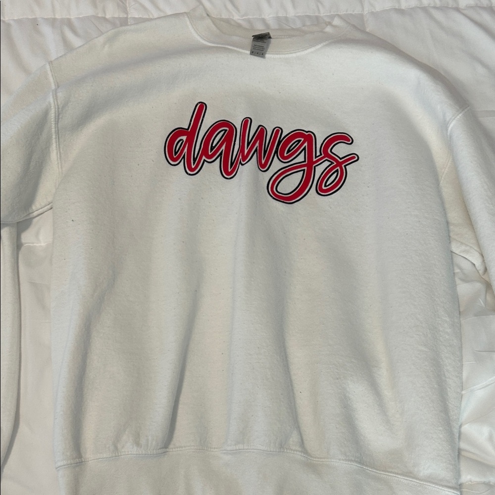 Gildan Heavy Blend White Dawgs Sweatshirt